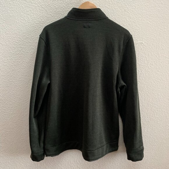 Under Armour Golf UA Loose Fit 1/4 Zip ColdGear Sweatshirt Jacket 2XL Dark Green - Picture 3 of 4